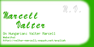 marcell valter business card